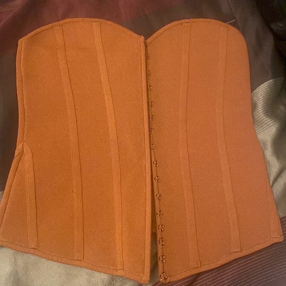 ZARA RUST KNIT BUSTIER - Picture 5 of 5